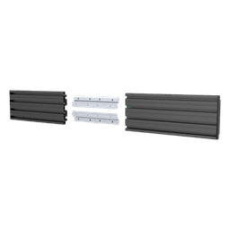 Riel de Aluminio para Videowall / Longitud 1750 mm (5.74 ft) / Ancho 120 mm / Espesor 9 mm / Diseño U / Incluye Tapas y Tornillos