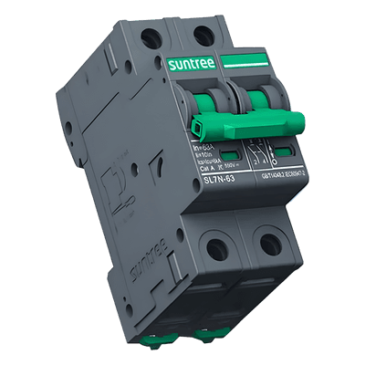 Interruptor Termomagnético DC / 2 Polos / 20 A / 800 Vcc / Curva C / 6 kA / Riel DIN