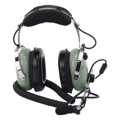 Auriculares de Aviación / Cancelación Activa de Ruido / Reducción 24 dB / Cable Espiral 1.5 m (4.9 ft) / Micrófono M-7A / Certificación FAA TSO
