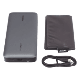 Power Bank / 25000mAh / 145W Max. / 3 Puertos USB / PD 3.0 / QC 3.0 / Pantalla Inteligente / Carcasa Ignífuga
