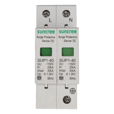Supresor de Picos Transitorios / 230 Vca / 2 Polos / Tiempo de Respuesta <20 ns / Clase II / Riel DIN 35 mm / -40°C a +80°C