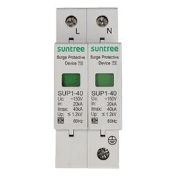 Supresor de Picos Transitorios / 230 Vca / 2 Polos / Tiempo de Respuesta <20 ns / Clase II / Riel DIN 35 mm / -40°C a +80°C