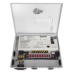 Fuente de Alimentación Profesional / 9 Canales / 16 A Total / 11-15 VCC Ajustable / 200 W / Filtro de Ruido por Canal