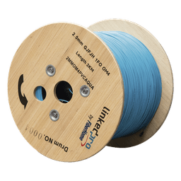 Cable de Fibra Óptica Multimodo OM4 / 50/125 µm / Simplex 2.0 mm / Buffer 0.9 mm / 10 Gigabit Ethernet / 2 km (6561.7 ft) Máximo
