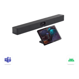 Barra de Videoconferencia / 4K Ultra HD / Dual Cámara 48 MP / Audio 8 Micrófonos MEMS / Android 13 / BYOD USB-C o Inalámbrico / Wi-Fi 6 / Bluetooth 5.0