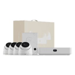 Kit NVR IP / 4 Cámaras 4MP / Switch PoE 6 Puertos / IR 30 m (98.4 ft) / Almacenamiento 1 TB / HDMI