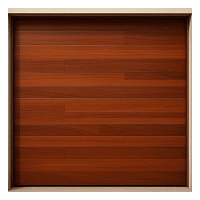 Puerta de Garage / Estilo Americano / Acabado Laminado PREMIUM / Madera Clara / 12x8 Pies / 3.7x2.4 m / Aislamiento Poliuretano 42 mm / Lámina Calibre 26