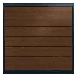 Puerta de Garage / Línea Central / Imitación Madera Oscura / 12x7 pies (3.66x2.13 m) / Aislada / Estilo Americano