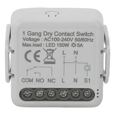 Módulo Switch Relé / Contacto Seco / 100-240V CA / 5A / 150W LED / ZigBee
