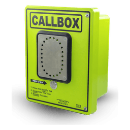 Intercomunicador Bidireccional / 2 W (AC) / 800 mW (Batería) / Audio Ajustable de Alta Intensidad / IP65 / Carcasa Antivandálica de Fibra de Vidrio / Control de Acceso por Relay / Entrada de Sensor