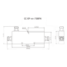 Acoplador Direccional / 694-3800 MHz / 300W / N hembra / 8 dB / PIM < -155 dBc / IP65 / Bajo Pérdida