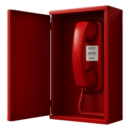 Dispositivo Telefónico de Emergencia / Grado de Seguridad 3 / IP30 / 32 Teléfonos por Línea / Carcasa Metálica Rojo RAL3001