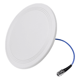 Antena Omnidireccional de Techo Interior / Multibanda 600-6000 MHz / 5 Bandas Celulares y WiFi / Ultra Bajo Perfil 8 mm / Ganancia 4-7 dBi / Cable Plenum 30 cm (11.8 in) / Conector N-Hembra