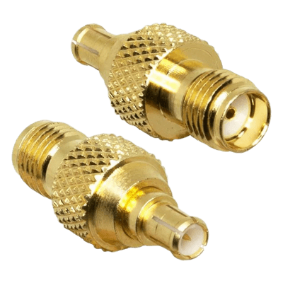 Adaptador RF / SMA Hembra a MCX Macho / 50 Ohm / Latón Niquelado / DC-6 GHz