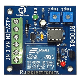 Tarjeta Temporizadora / Retardo 0-60 s / Duración 0-60 s / Alimentación 12VDC / Salida Relevador NA-NC-C / Indicadores LED