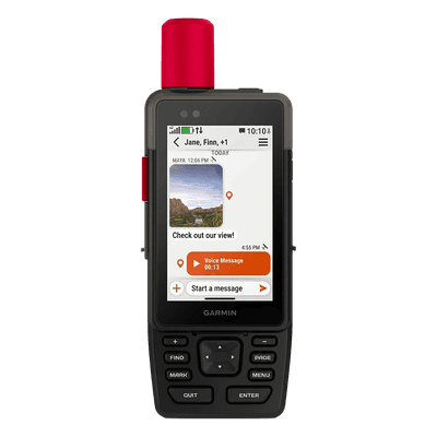 GPS Táctico Multifuncional / Pantalla TFT Transflectiva 3.5" / Multibanda GPS+Galileo+BeiDou+QZSS+IRNSS / Cámaras 5MP+8MP / IP67 MIL-STD-810 / Batería 48h inReach / 64GB