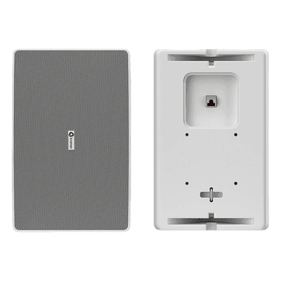 Altavoz de Pared PoE Dante / 6.5 pulgadas / 2 Vías / PoE++ 30W Pico / DSP Integrado / Mixer 2 Canales / UL1480A / VESA 75 mm / 0.54 ft