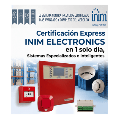 Certificación Presencial / Sistemas de Detección de Incendio / 8 Horas / Kit con 8 Componentes / Normativa NFPA y UL