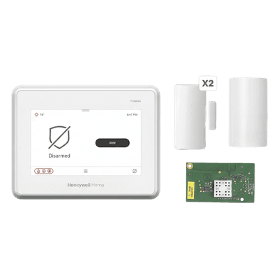 Kit de Alarma / Táctil 7 Pulgadas / Wi-Fi y Z-Wave / 250 Zonas / Sirena 85 dB / PIR y 2 Contactos Magnéticos