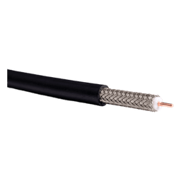 Cable Coaxial RG-58 / 305 m (1000 ft) / Conductor Cobre Sólido / Blindaje Doble Malla / Cubierta UV
