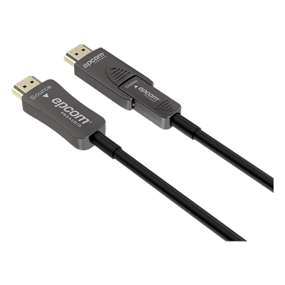 Cable HDMI Óptico Activo / 4K Real / 15 m (49.2 ft) / 18 Gbps / 4K@60Hz 4:4:4 / HDMI 2.0b / HDCP 2.2 / HDR / ARC / Conector RX Desmontable