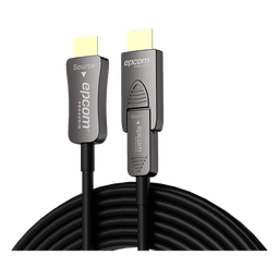 Cable HDMI Óptico Activo / 4K Real / 15 m (49.2 ft) / 18 Gbps / 4K@60Hz 4:4:4 / HDMI 2.0b / HDCP 2.2 / HDR / ARC / Conector RX Desmontable