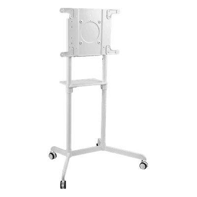 Soporte Móvil para Pantalla / Rotación 0° a 90° / 37" a 70" / VESA 200x200 a 600x400 / Carga 70 kg (154 lbs) / Ruedas con Bloqueo / Blanco