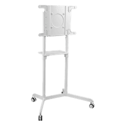 Soporte Móvil para Pantalla / Rotación 0° a 90° / 37" a 70" / VESA 200x200 a 600x400 / Carga 70 kg (154 lbs) / Ruedas con Bloqueo / Blanco