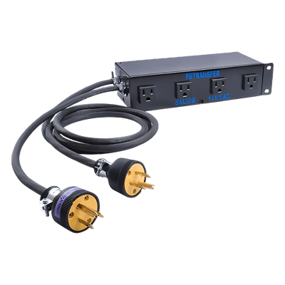 Interface de Transferencia Automática / 110 VCA / Doble Entrada NEMA 5-15P / 4 Salidas NEMA 5-15R / 20 A / Conmutación 15 ms