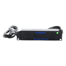 Interface de Transferencia Automática / 110 VCA / Doble Entrada NEMA 5-15P / 4 Salidas NEMA 5-15R / 20 A / Conmutación 15 ms
