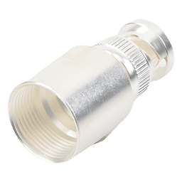 Conector Coaxial BNC Macho / Ensamble por Rosca / Cuerpo Bronce Plateado / Contacto Oro / Aislante Teflón / Cables RG8/U, LMR-400, CNT-400