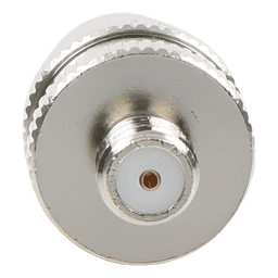 Adaptador RF Coaxial / BNC Hembra a SMA Hembra / Montaje en Línea / Cuerpo Niquelado / Contacto Oro / Aislante Teflón