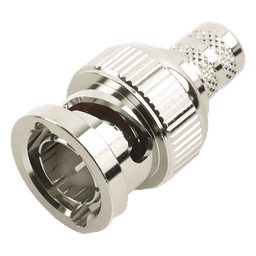 Conector Coaxial BNC Macho / Impedancia 75 Ohm / Anillo Plegable / RG-6 / 25 mm / Níquel-Oro-Teflón
