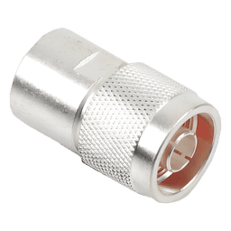Conector Coaxial N Macho / Compatibilidad RG-8/U, RG-213/U, RG-214 / Conductor AWG-11/13 / Cuerpo Bronce Plateado / Contacto Oro / Aislante Teflón