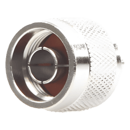 Conector RF N Macho / Anillo Plegable / Cuerpo Bronce Niquelado / Contacto Oro / Aislante Teflón / Cables RG-58/U, RG-142/U, LMR-195