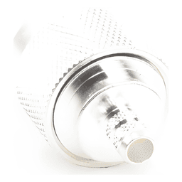Conector Coaxial N Macho / Anillo Plegable / Bronce Plateado / Contacto Oro / Teflón / RG-8/X, LMR-240, Belden 9258