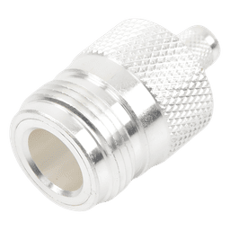 Conector Coaxial N Hembra / Anillo Plegable / Cables LMR-240, RG-8/X, 9258 / Bronce Niquelado / Contacto Oro / Aislante Teflón