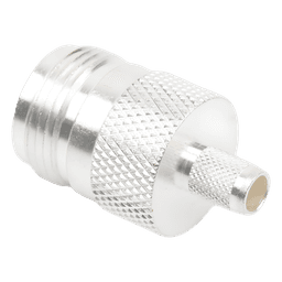 Conector Coaxial N Hembra / Anillo Plegable / Cables LMR-240, RG-8/X, 9258 / Bronce Niquelado / Contacto Oro / Aislante Teflón
