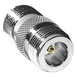 Adaptador Coaxial en Línea / N Hembra a UHF Hembra (SO-239) / Cuerpo Bronce Plateado / Contacto Oro / Aislante Teflón