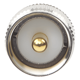 Adaptador de Conector RF / TNC Hembra a UHF Macho PL-259 / Montaje en Línea / Cuerpo Níquel / Contacto Oro / Aislante Teflón
