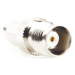 Adaptador de RF / Conector TNC Hembra a SMA Macho / Montaje en Línea / Cuerpo Bronce Niquelado / Contacto Oro / Aislante Teflón