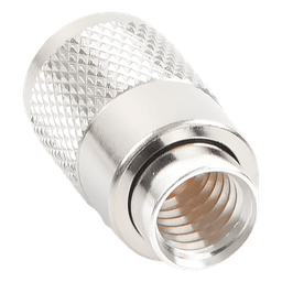 Conector Coaxial UHF Macho / PL-259 / Ensamble Roscado-Soldable / Para Cables RG-8/U, RG-213, RG-214, LMR-400, Belden 9913 / Cuerpo Bronce Plateado / Concha Níquelada