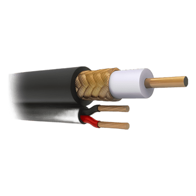 Cable Coaxial Siamés RG59 / 305 m (1000 ft) / Malla Cobre 96% / SFS HD / Intemperie
