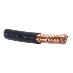 Cable coaxial / Blindaje malla cobre 97% / Impedancia 50 ohms / Atenuación 4.1 dB a 450 MHz / 30.5 ft (10.29 mm)