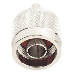 Conector N Macho Inverso / Anillo Plegable / Cuerpo Bronce Niquelado / Contacto Oro / Teflón / RG-58/U, RG-142/U