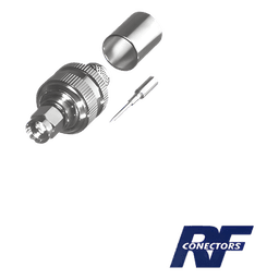 Conector SMA Macho / Anillo Plegable / Cuerpo Bronce Niquelado / Contacto Oro / Teflón / Cables RG8/U, LMR-400, CNT-400, LP-400