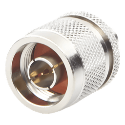 Adaptador Coaxial en Línea / SMA Macho a N Macho / Frecuencia 11 GHz / Cuerpo Bronce Niquelado / Aislante Teflón