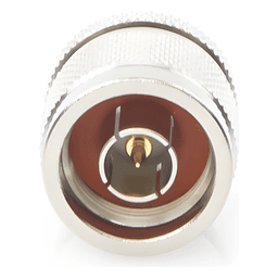 Adaptador Coaxial en Línea / SMA Macho a N Macho / Frecuencia 11 GHz / Cuerpo Bronce Niquelado / Aislante Teflón