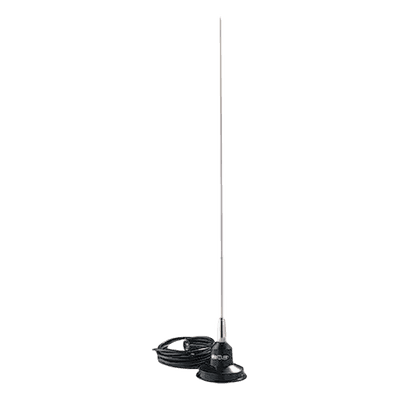 Antena VHF Móvil / 148-174 MHz / 5/8 Onda / 3.4 dB Ganancia / 100 W / Montaje Magnético / Cable RG-58U 4.5 m (14.8 ft)