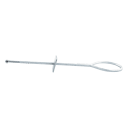Ancla de Losa o Pared / Ajustable 63-65 cm / Argolla 13 cm / Galvanizado Electrolítico / Torre hasta 30 m (98.4 ft)